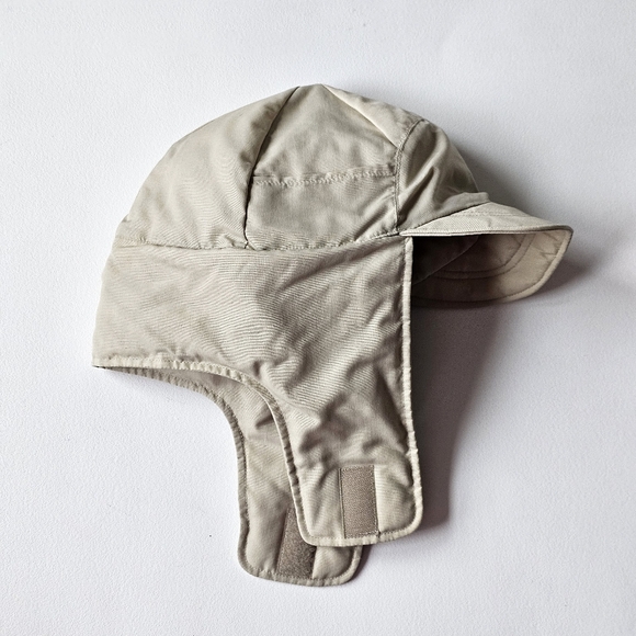 Vintage Vermont Country Store Beige Tactical Trapper Hat Down Ear Flap Ski Cap L